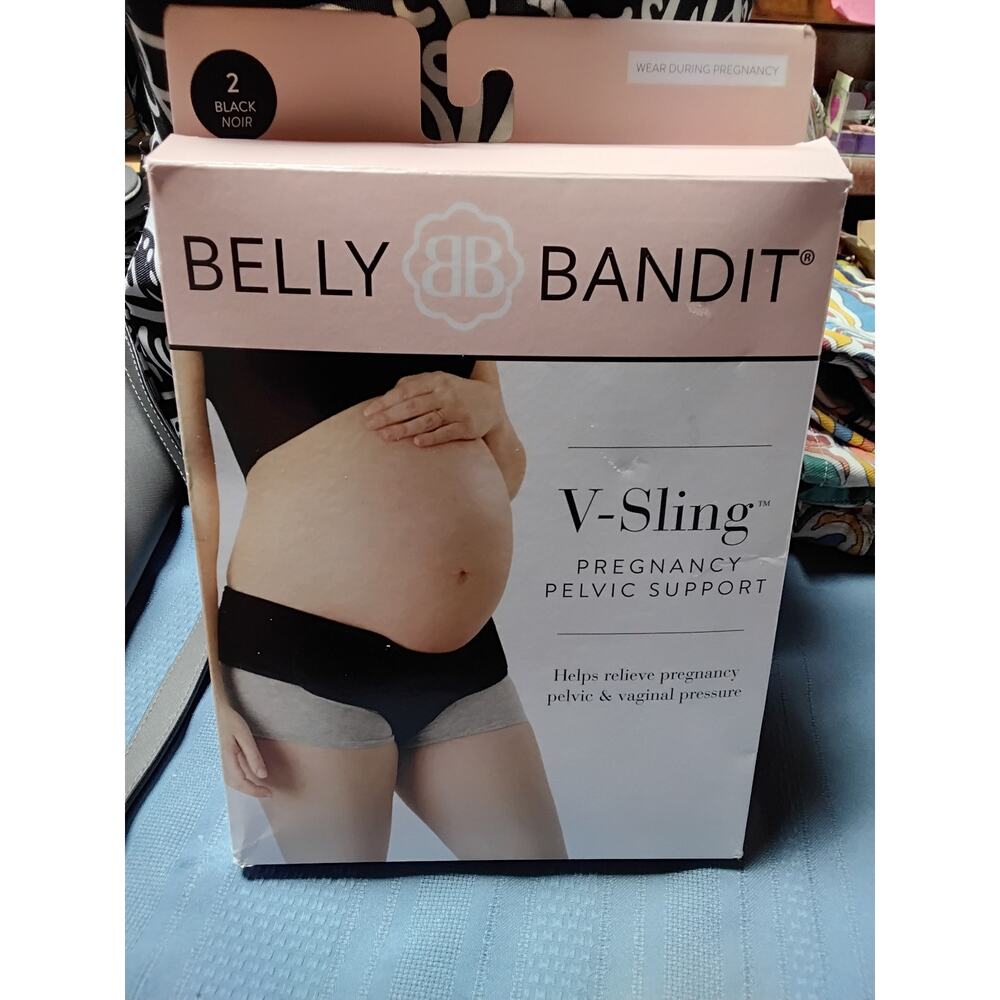 New Belly V-Sling Pregnancy Pelvis Support Size 2 Black US Large to X-Large